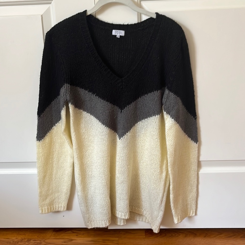 color block sweater